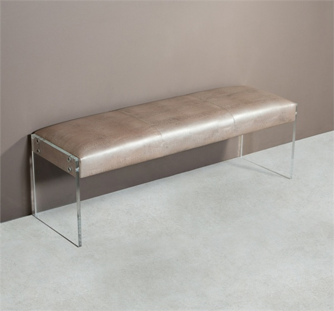 bench with lucite legs fur nori lizard leather bench with acrylic legs champagne zin home bench with lucite legs fur nori lizard leather bench with acrylic legs champagne zin home